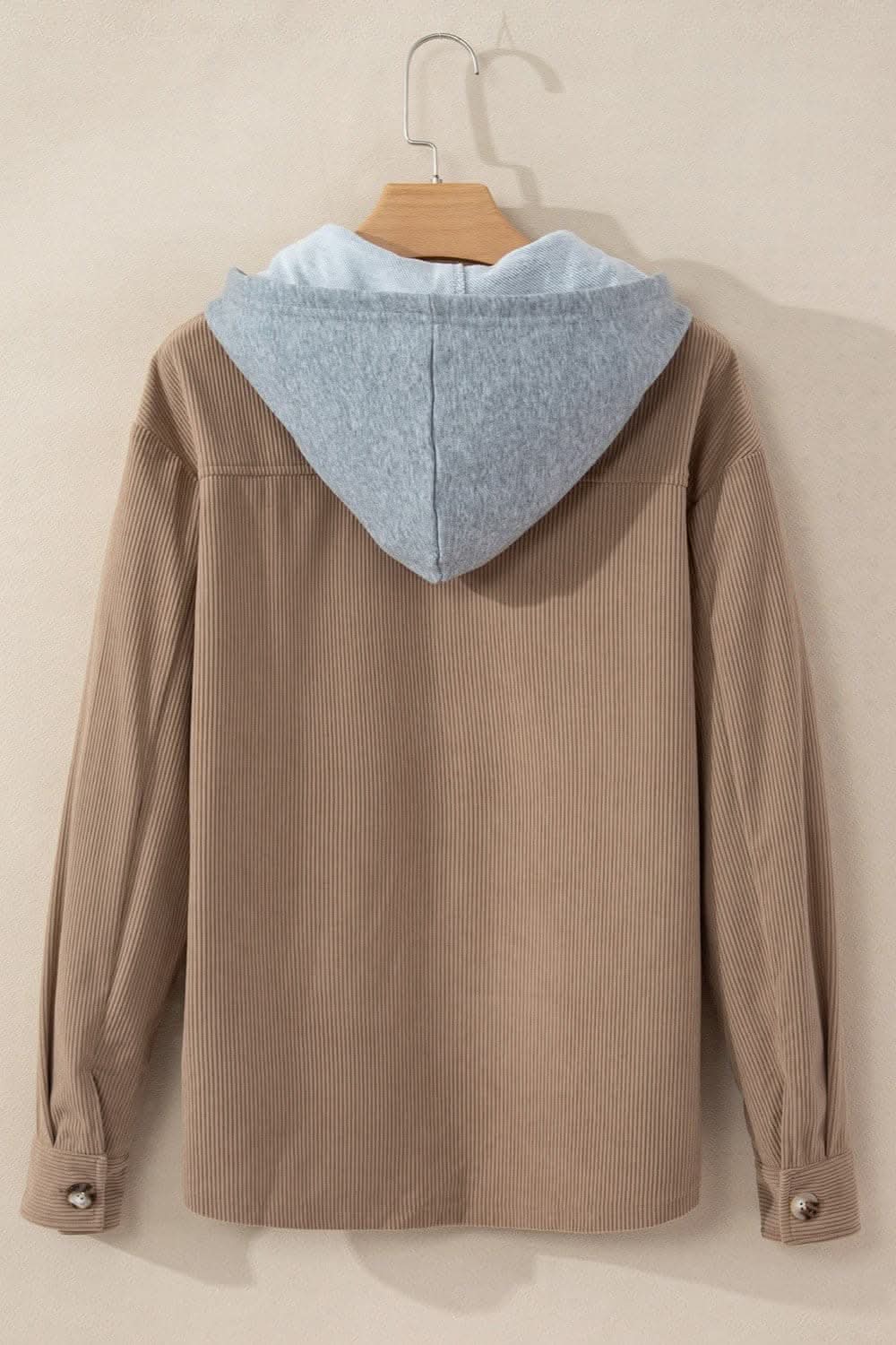 Hooded drawstring jacket with pockets - Love Salve